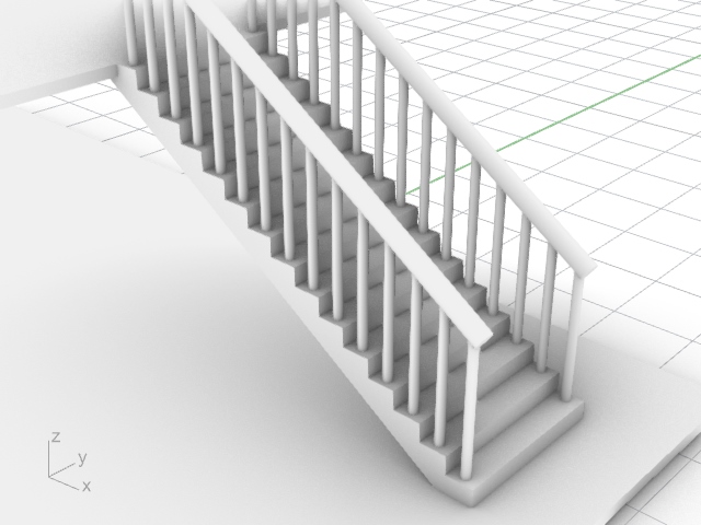 final stairs creaed in Rhino 3D