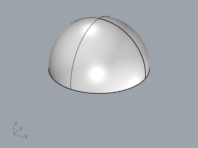 A dome created in Rhino to form a brick dome