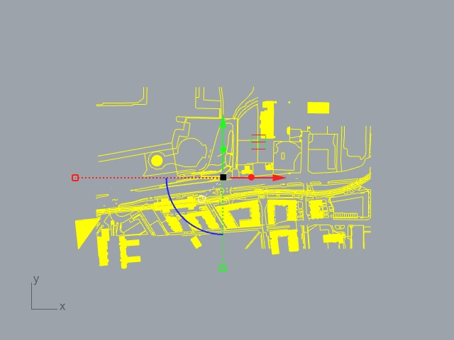 selecting the model in the top view to create an axonometric